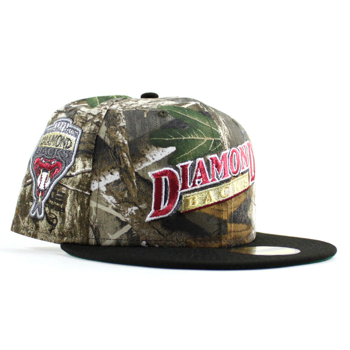Arizona Diamondbacks 1998 Inaugural Season New Era 59Fifty Fitted Hat (RealTree Camo Black Green Under Brim)