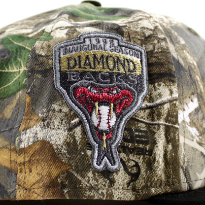 Arizona Diamondbacks 1998 Inaugural Season New Era 59Fifty Fitted Hat (RealTree Camo Black Green Under Brim)