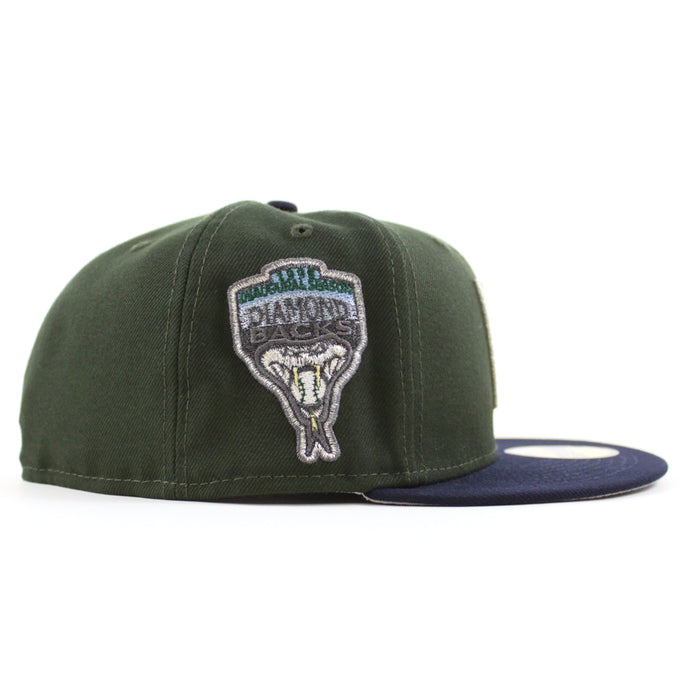 Arizona Diamondbacks 1998 Inaugural Season New Era 59Fifty Fitted Hat (SEAWEED Navy Gray Under Brim)
