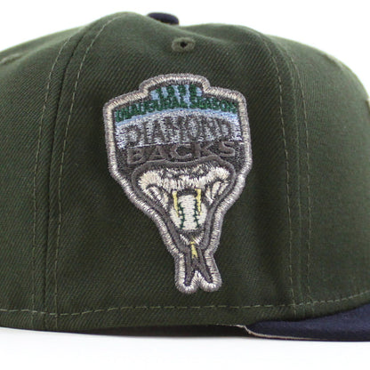 Arizona Diamondbacks 1998 Inaugural Season New Era 59Fifty Fitted Hat (SEAWEED Navy Gray Under Brim)