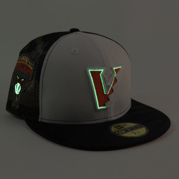 Arizona Diamondbacks 1998 Inaugural Season New Era 59Fifty Fitted Hat (White WoodLand Orange Under Brim)
