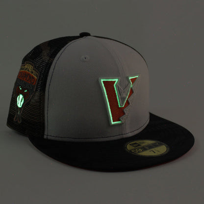 Arizona Diamondbacks 1998 Inaugural Season New Era 59Fifty Fitted Hat (White WoodLand Orange Under Brim)