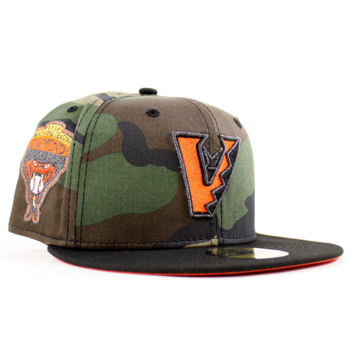 Arizona Diamondbacks 1998 inaugural Season New Era 59Fifty Fitted Hat (WoodLand Camo Black Orange Under Brim)