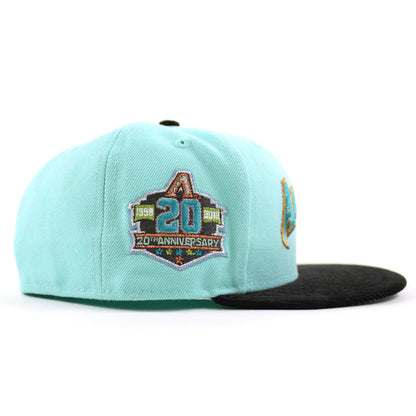 Arizona Diamondbacks 20th Anniversary New Era 59Fifty Fitted Hat (Blue Tint Black Gray Under Brim)