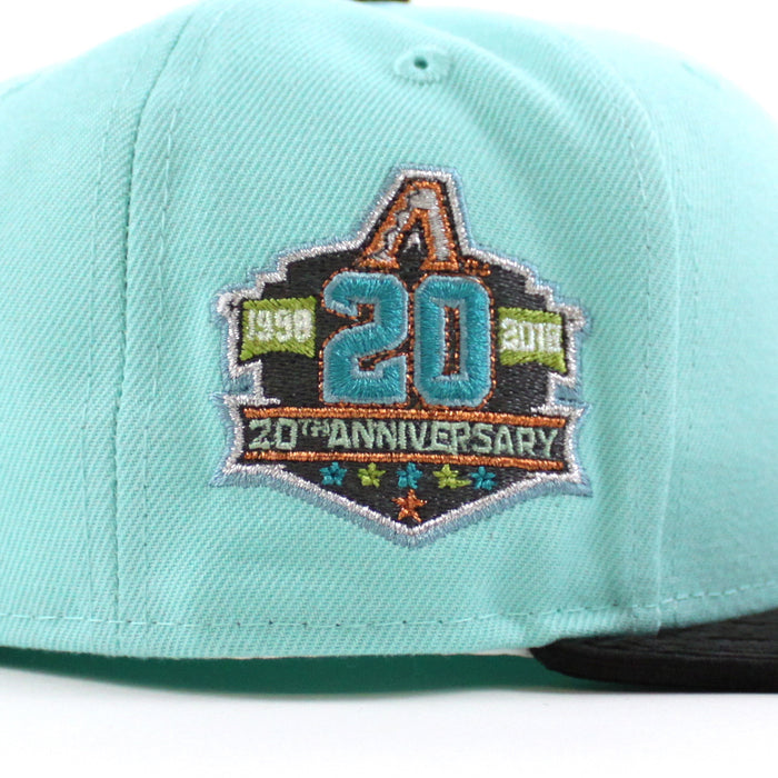 Arizona Diamondbacks 20th Anniversary New Era 59Fifty Fitted Hat (Blue Tint Black Gray Under Brim)