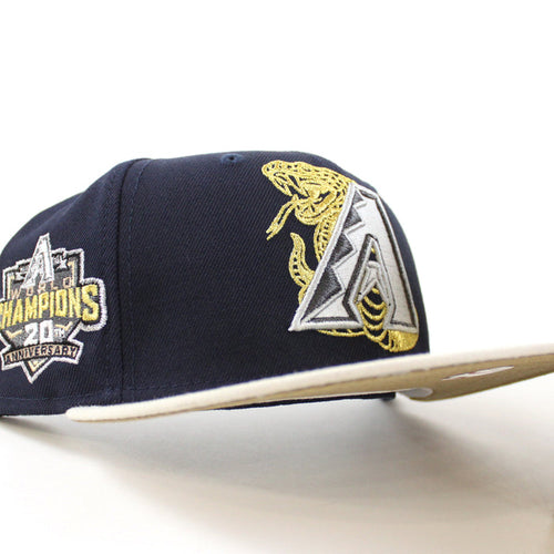 Arizona Diamondbacks 20th Anniversary New Era 59Fifty Fitted Hat (Night Shift Stone Khaki Under Brim)