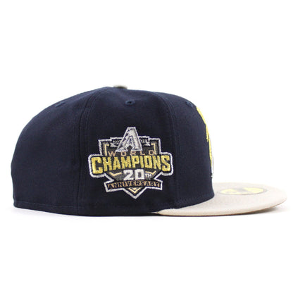 Arizona Diamondbacks 20th Anniversary New Era 59Fifty Fitted Hat (Night Shift Stone Khaki Under Brim)