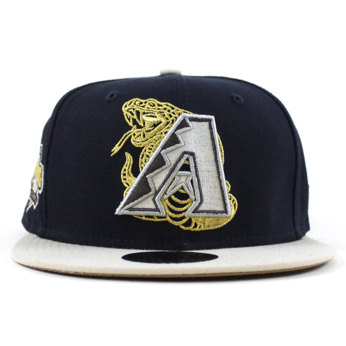 Arizona Diamondbacks 20th Anniversary New Era 59Fifty Fitted Hat (Night Shift Stone Khaki Under Brim)