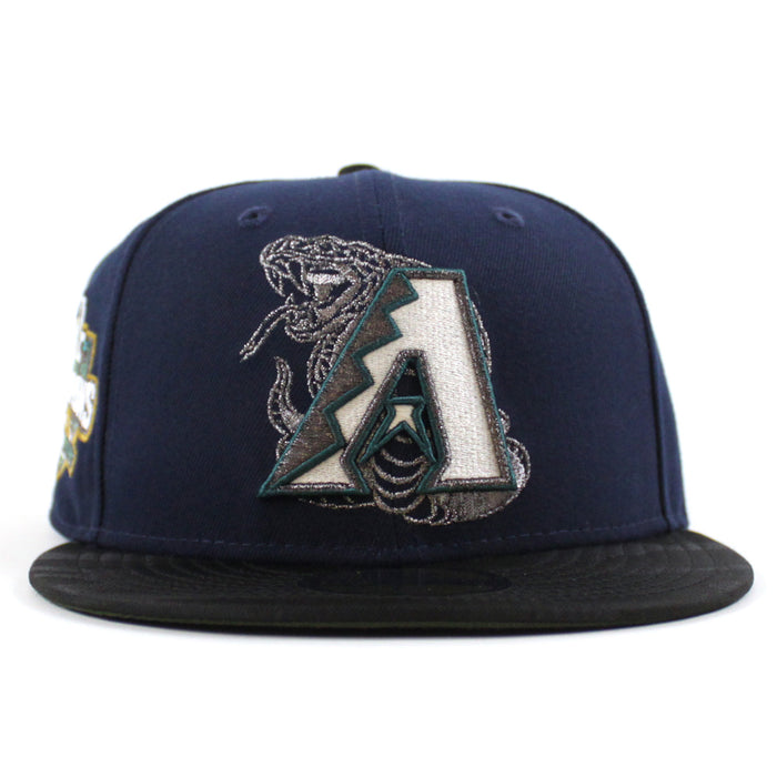 Arizona Diamondbacks 20th Anniversary New Era 59Fifty Fitted Hat (OceanSide Blue Black Camo SeaWeed Green Under Brim)