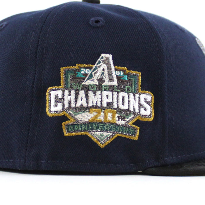 Arizona Diamondbacks 20th Anniversary New Era 59Fifty Fitted Hat (OceanSide Blue Black Camo SeaWeed Green Under Brim)