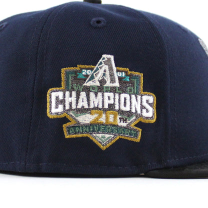 Arizona Diamondbacks 20th Anniversary New Era 59Fifty Fitted Hat (OceanSide Blue Black Camo SeaWeed Green Under Brim)