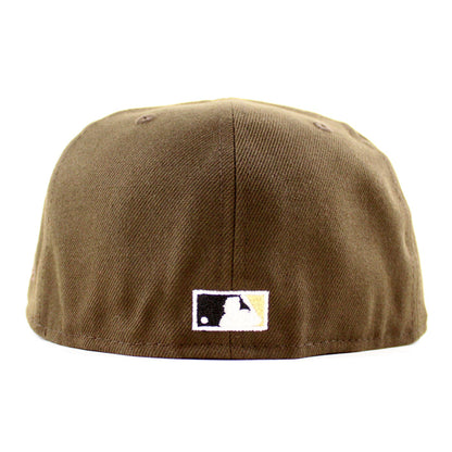 Arizona Diamondbacks Upside Down 1998 Inaugural Season New Era 59Fifty Fitted Hat (Walnut Chrome White Gray Under Brim)