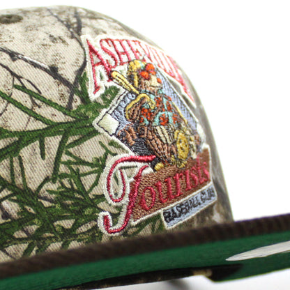 Asheville Tourist HomeTown Collection New Era 59Fifty Fitted Hat (RealTree Camo Brown Corduroy Gray Under Brim)