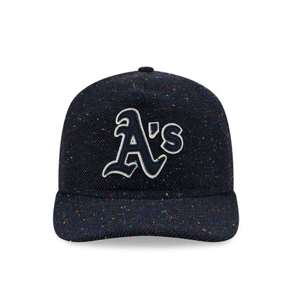 This is a Athletics MLB Speckled Wool Navy 19TWENTY Adjustable Cap 4