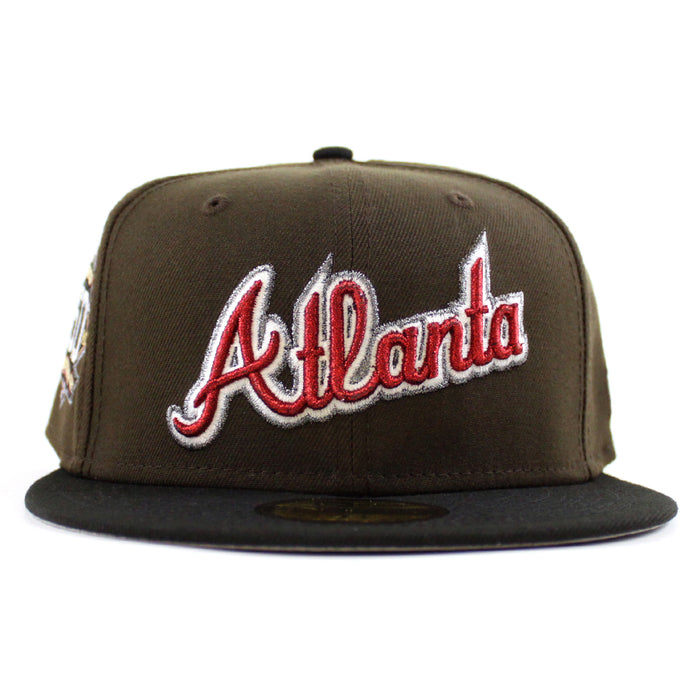 Atlanta Braves 150th Anniversary New Era 59Fifty Fitted Hat (Walnut Black Gray Under Brim)