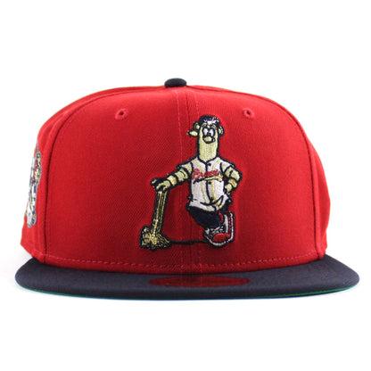 Atlanta Braves 1871 Atlanta Braves Patch New Era 59Fifty Fitted Hat (Scarlet Red Navy Green Under Brim)