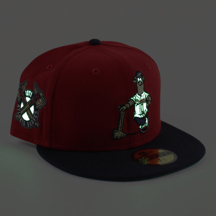 Atlanta Braves 1871 Atlanta Braves Patch New Era 59Fifty Fitted Hat (Scarlet Red Navy Green Under Brim)