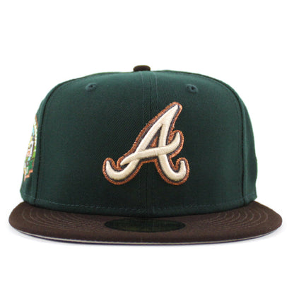 Atlanta Braves 2017 Inaugural Season New Era 59Fifty Fitted Hat (Dark Green BurntWood Gray Under Brim)