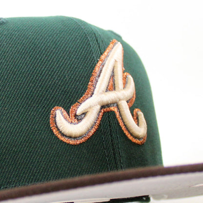 Atlanta Braves 2017 Inaugural Season New Era 59Fifty Fitted Hat (Dark Green BurntWood Gray Under Brim)