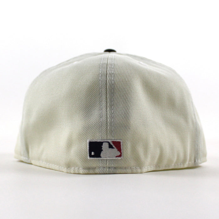 Atlanta Braves 40th ANNIVERSARY New Era 59Fifty Fitted Hat (Chrome White Navy Green Under Brim)