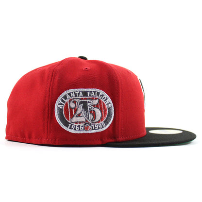 Atlanta Falcons 25th New Era 59Fifty Fitted Hat (Red Black Green Under Brim)