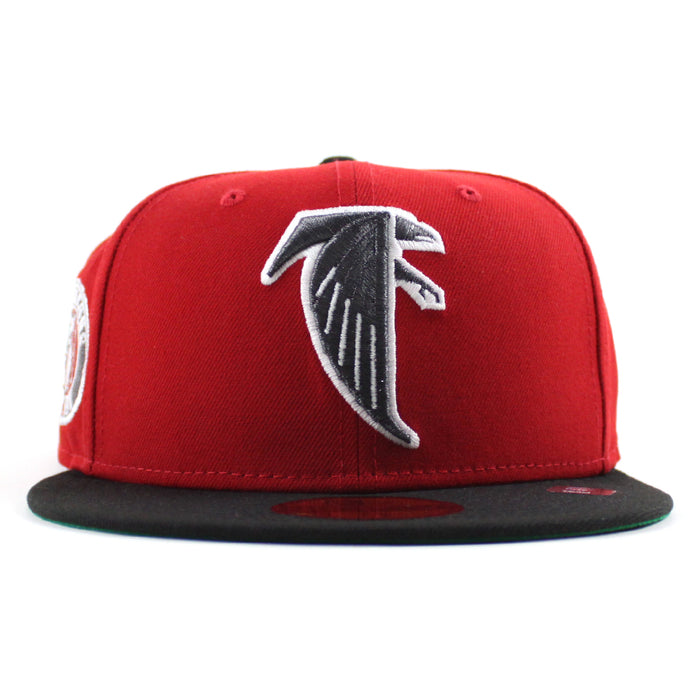 Atlanta Falcons 25th New Era 59Fifty Fitted Hat (Red Black Green Under Brim)