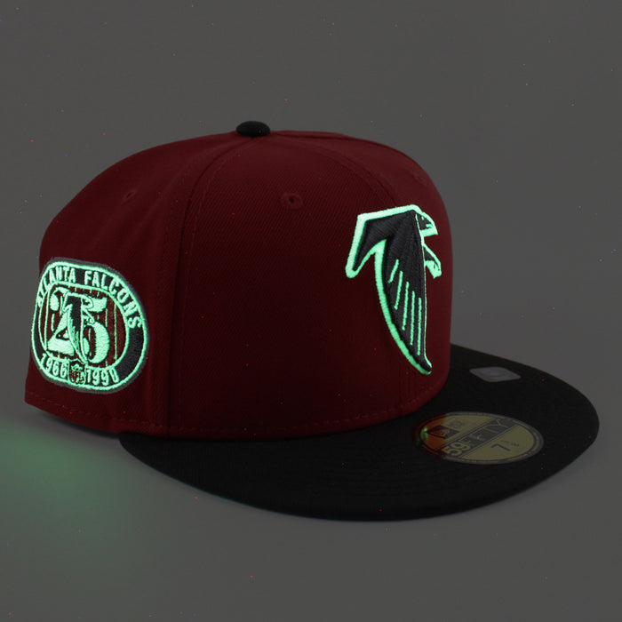 Atlanta Falcons 25th New Era 59Fifty Fitted Hat (Red Black Green Under Brim)