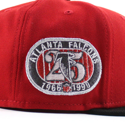 Atlanta Falcons 25th New Era 59Fifty Fitted Hat (Red Black Green Under Brim)
