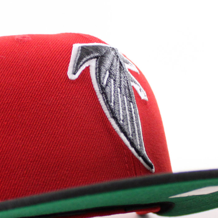Atlanta Falcons 25th New Era 59Fifty Fitted Hat (Red Black Green Under Brim)