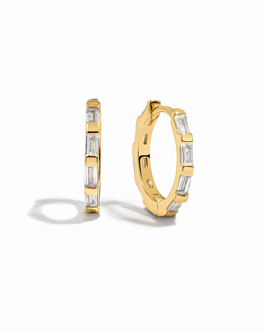Baguette Hoop Earrings