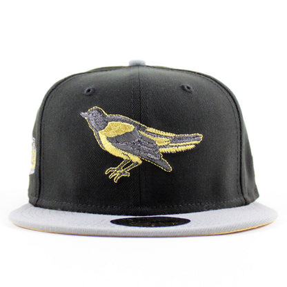Baltimore Orioles 1992 - 1994 59Fifty New Era Fitted Hat (Black Misty Morning Metallic Gold Under Brim)