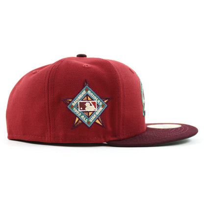 Baltimore Orioles 1993 All Star Game 59Fifty New Era Fitted Hat (Brick Maroon Emereld Under Brim)