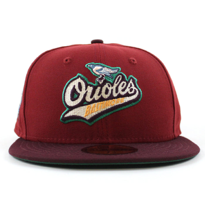 Baltimore Orioles 1993 All Star Game 59Fifty New Era Fitted Hat (Brick Maroon Emereld Under Brim)
