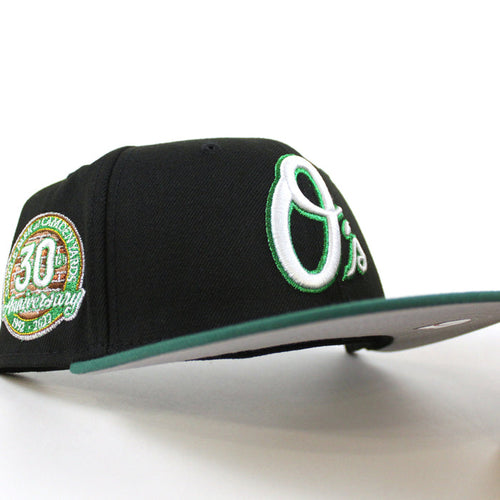 Baltimore Orioles 30th Anniversary 59Fifty New Era Fitted Hat (Black Emerald Gray Under Brim)