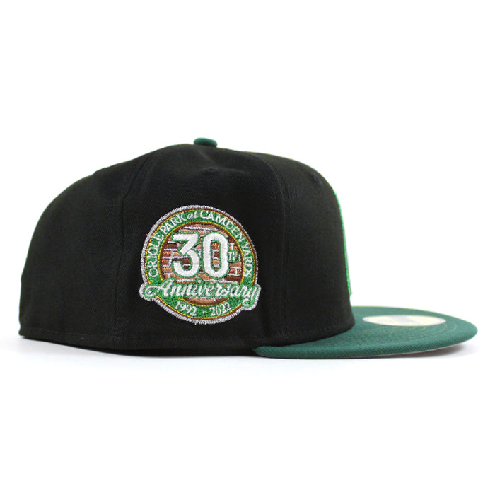 Baltimore Orioles 30th Anniversary 59Fifty New Era Fitted Hat (Black Emerald Gray Under Brim)