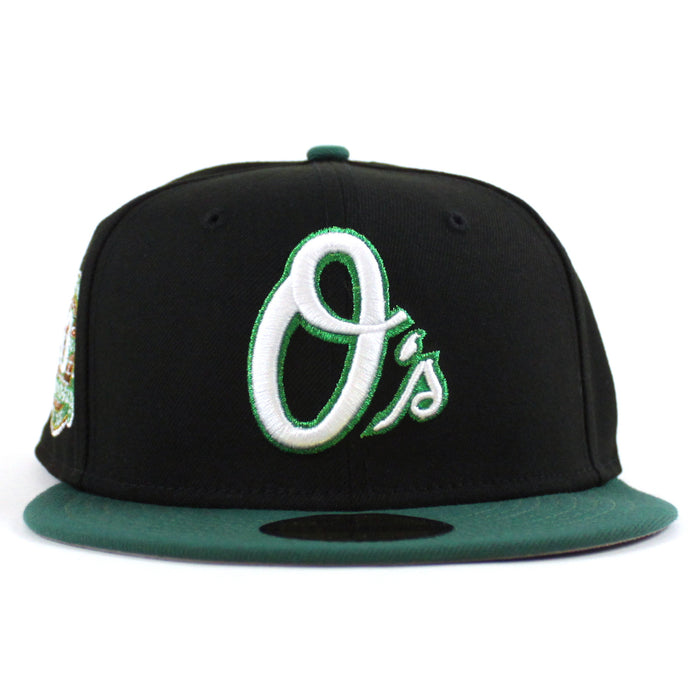 Baltimore Orioles 30th Anniversary 59Fifty New Era Fitted Hat (Black Emerald Gray Under Brim)