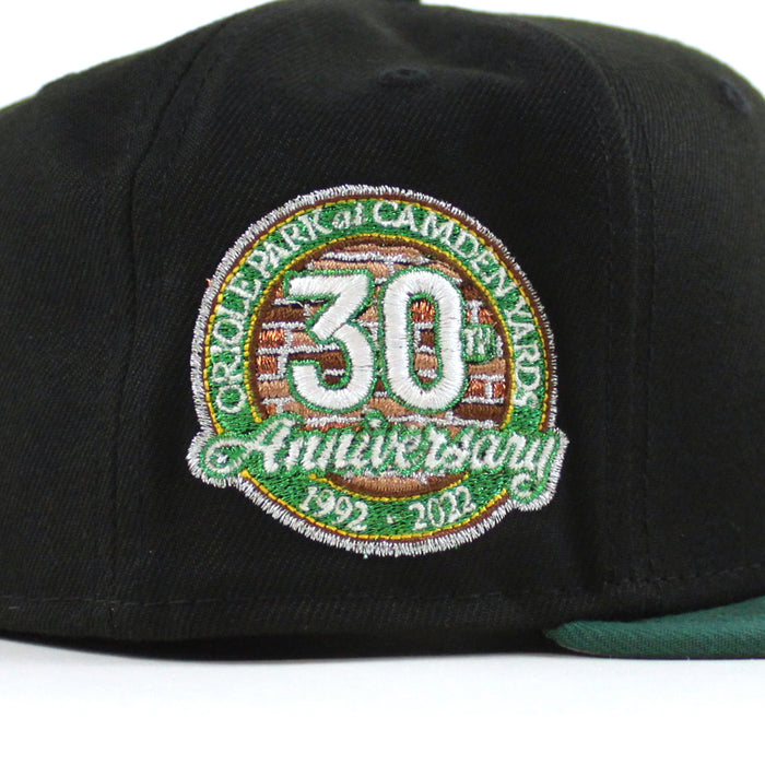 Baltimore Orioles 30th Anniversary 59Fifty New Era Fitted Hat (Black Emerald Gray Under Brim)