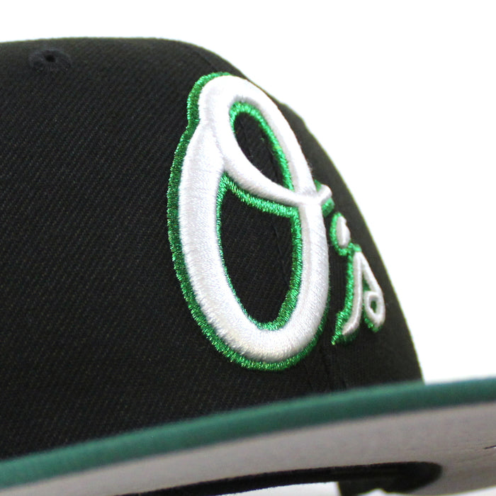 Baltimore Orioles 30th Anniversary 59Fifty New Era Fitted Hat (Black Emerald Gray Under Brim)