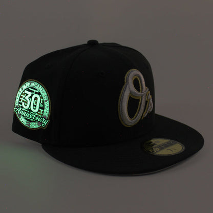 Baltimore Orioles 30th Anniversary 59Fifty New Era Fitted Hat (Black Gray Under Brim)
