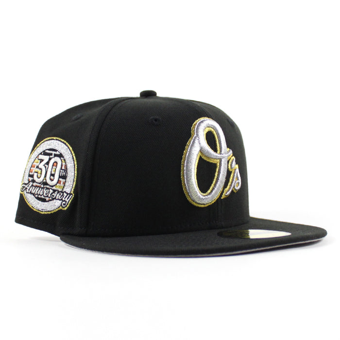 Baltimore Orioles 30th Anniversary 59Fifty New Era Fitted Hat (Black Gray Under Brim)