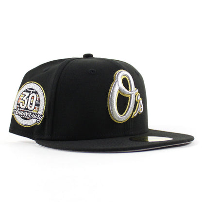 Baltimore Orioles 30th Anniversary 59Fifty New Era Fitted Hat (Black Gray Under Brim)