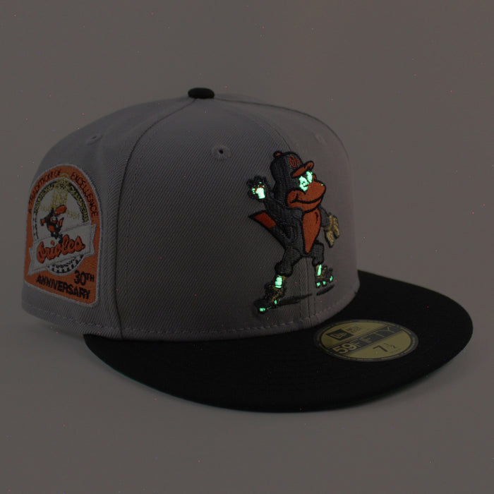 Baltimore Orioles 30th Anniversary 59Fifty New Era Fitted Hat (Gray Black Green Under Brim)