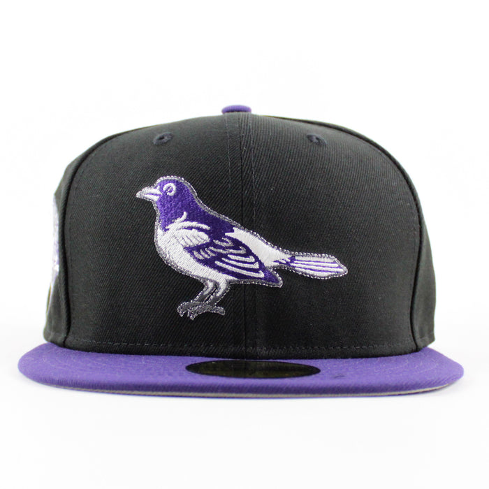 Baltimore Orioles 50th Anniversary 59Fifty New Era Fitted Hat (Black Purple Gray Under Brim)