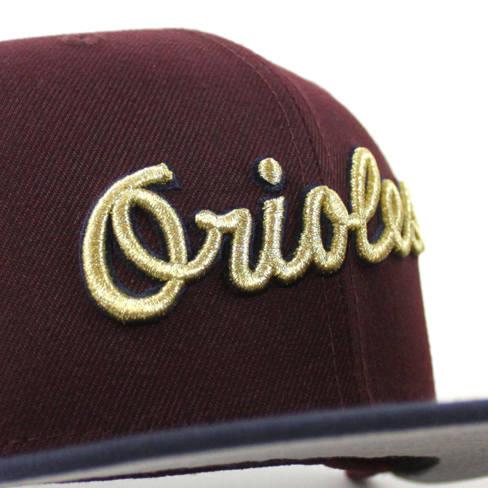 Baltimore Orioles 76th World Series 59Fifty New Era Fitted Hat (Maroon Navy Gray Under Brim)