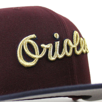Baltimore Orioles 76th World Series 59Fifty New Era Fitted Hat (Maroon Navy Gray Under Brim)