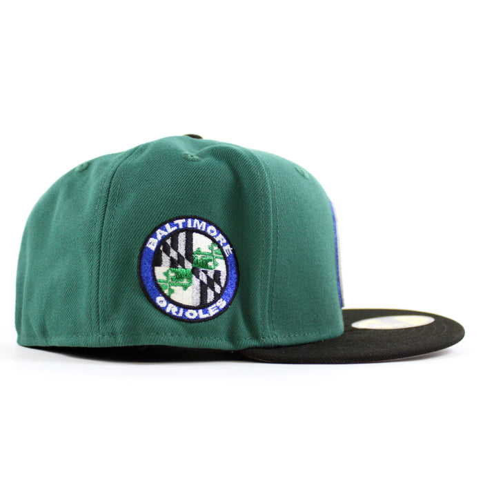 Baltimore Orioles FDR Crest 59Fifty New Era Fitted Hat (Emerald Green Black Gray Under Brim)