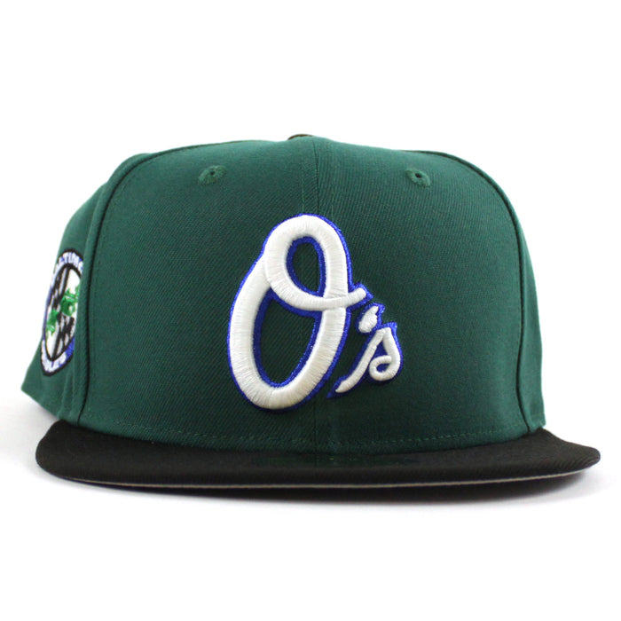 Baltimore Orioles FDR Crest 59Fifty New Era Fitted Hat (Emerald Green Black Gray Under Brim)