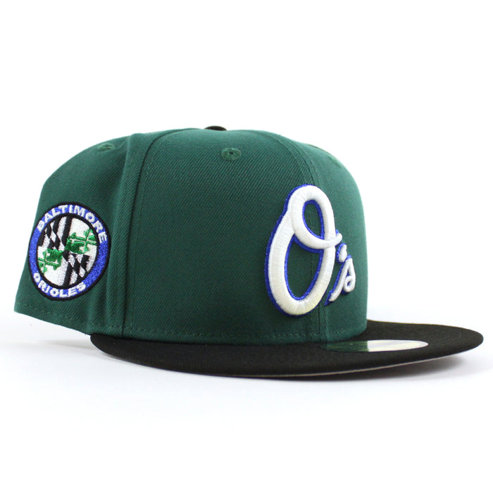 Baltimore Orioles FDR Crest 59Fifty New Era Fitted Hat (Emerald Green Black Gray Under Brim)