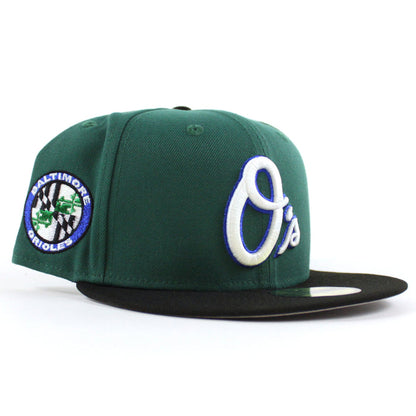 Baltimore Orioles FDR Crest 59Fifty New Era Fitted Hat (Emerald Green Black Gray Under Brim)