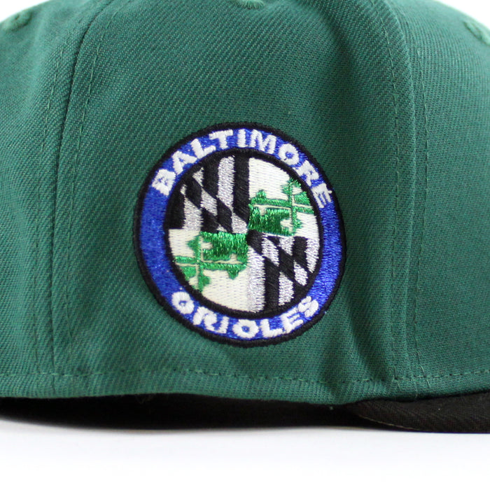 Baltimore Orioles FDR Crest 59Fifty New Era Fitted Hat (Emerald Green Black Gray Under Brim)